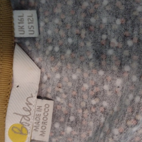 BODEN Abigail Jersey Dress Black Confetti Print Size 12L - Picture 8 of 9